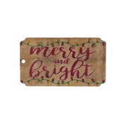 USC MERRY AND BRIGHT WOODEN HOLIDAY GIFT TAG